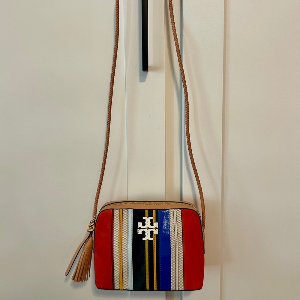 Tory Burch McGraw Stripe Crossbody Purse - Picture 2 of 9